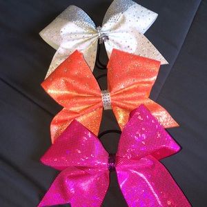 cheer competition bows.